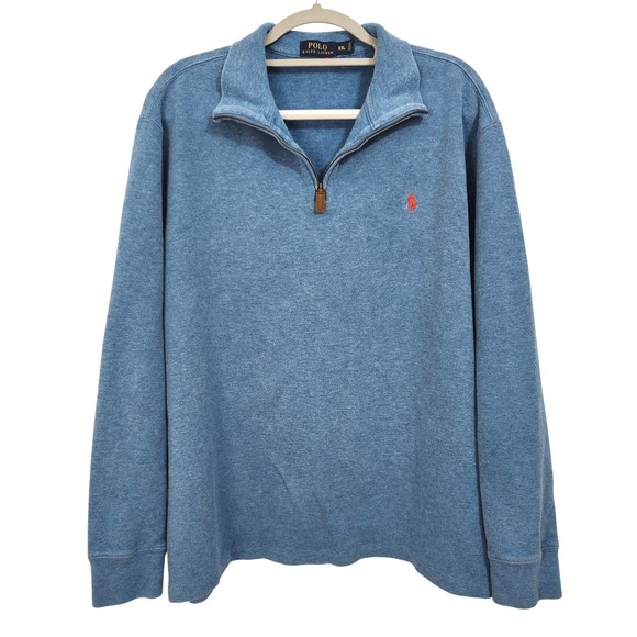 Polo Ralph Lauren Other - Polo Ralph Lauren 1/4 Zip Knit‎ Pullover Sweater Mens XXL Blue Casual Preppy